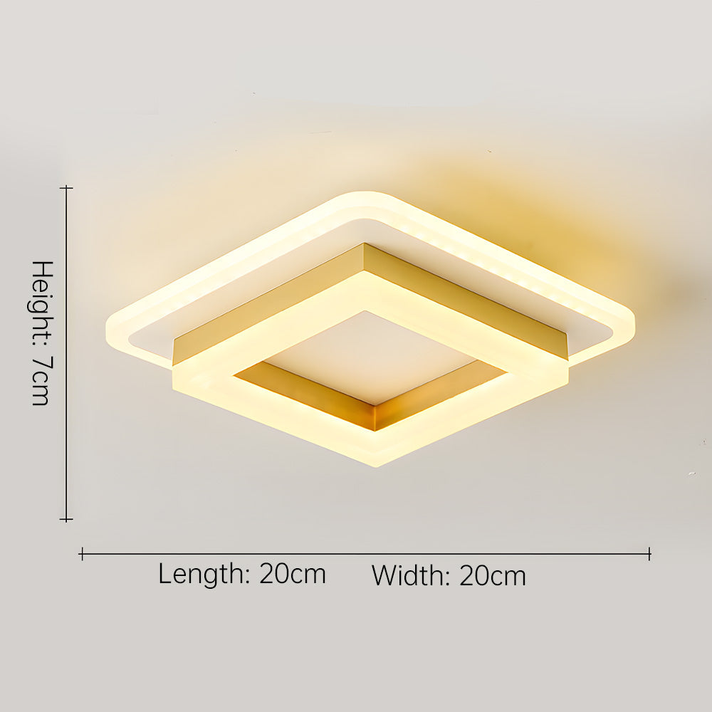 Slanke Vierkante LED Plafondlamp Minimalistische Opbouw