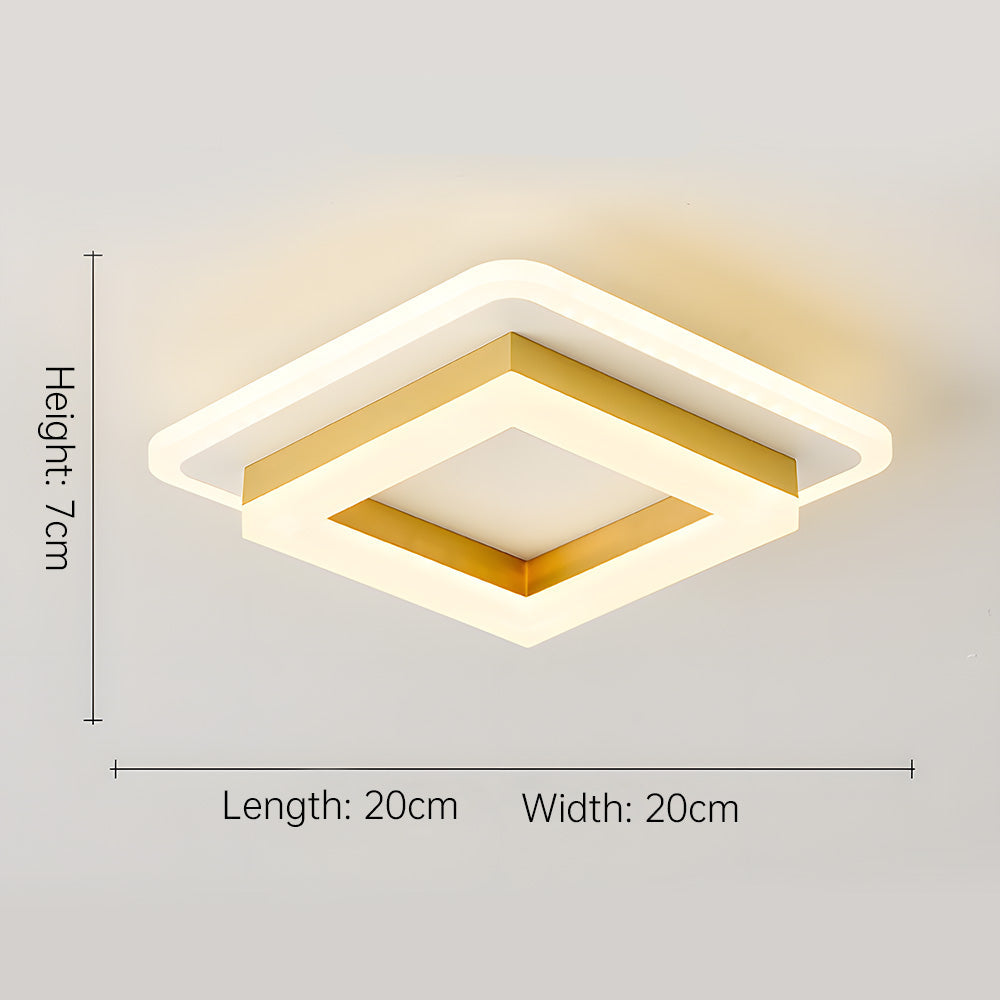 Slanke Vierkante LED Plafondlamp Minimalistische Opbouw