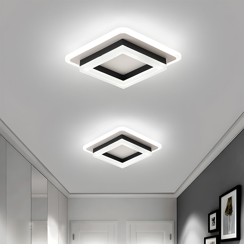 Slanke Vierkante LED Plafondlamp Minimalistische Opbouw