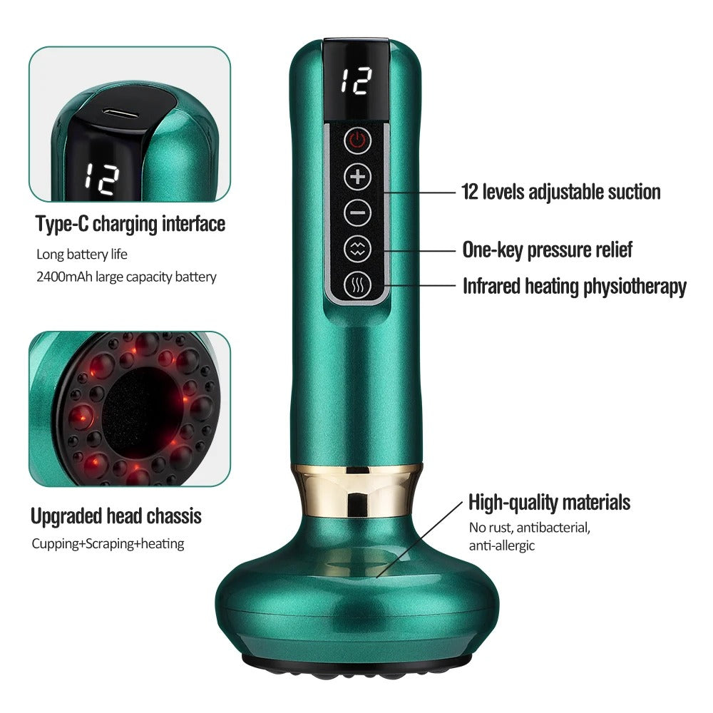 SlimCupp anti-cellulitis cupping apparaat met infraroodtherapie