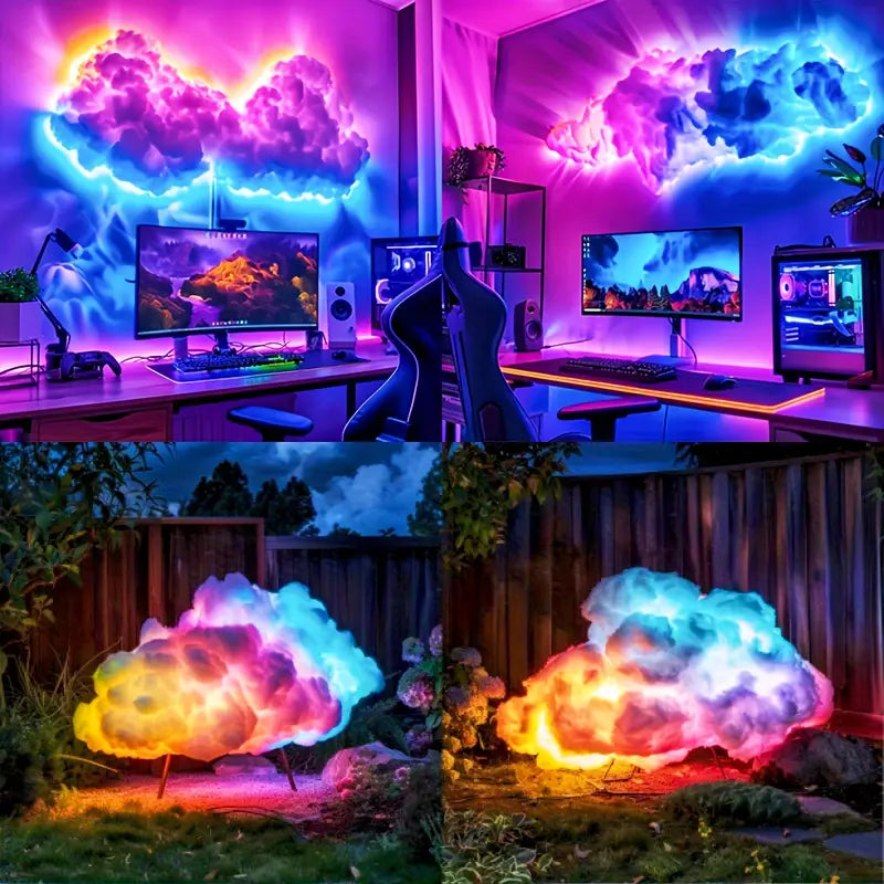 Slimme LED Wolkenlamp RGB Muzieksynchronisatie Lamp met App en Afstandsbediening