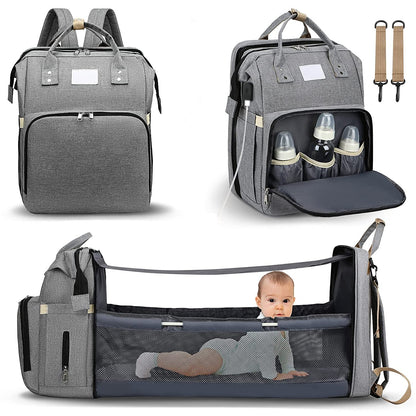 Smart Mummy luiertas met opvouwbaar babybed waterdichte reistas