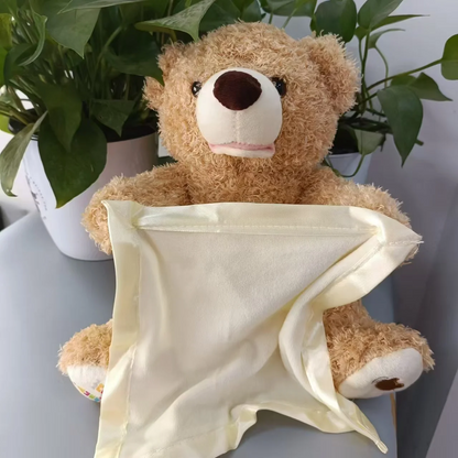 SnuggleBuddy Peek a Boo Beer Interactief Pratend Pluche Speelgoed voor Baby’s en Peuters