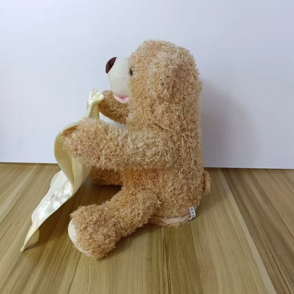 SnuggleBuddy Peek a Boo Beer Interactief Pratend Pluche Speelgoed voor Baby’s en Peuters