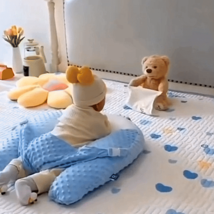 SnuggleBuddy Peek a Boo Beer Interactief Pratend Pluche Speelgoed voor Baby’s en Peuters