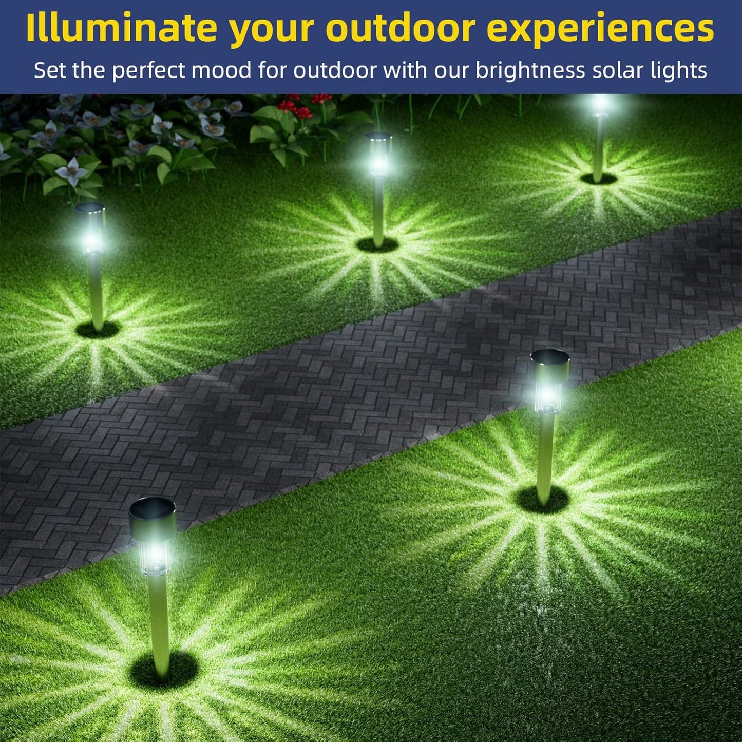 SolarGlow Buiten Tuinverlichting Waterdichte Zonne-energie Padverlichting