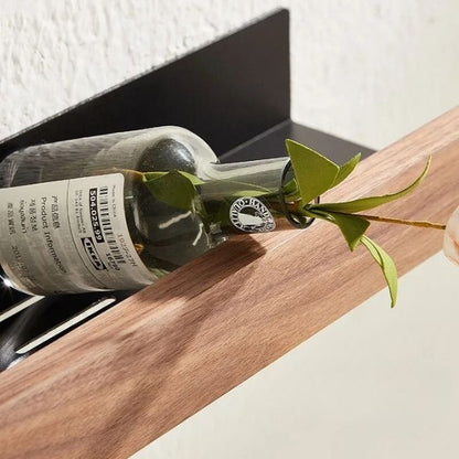 Massief houten badkamerplank zonder boren, wandgemonteerde organizer