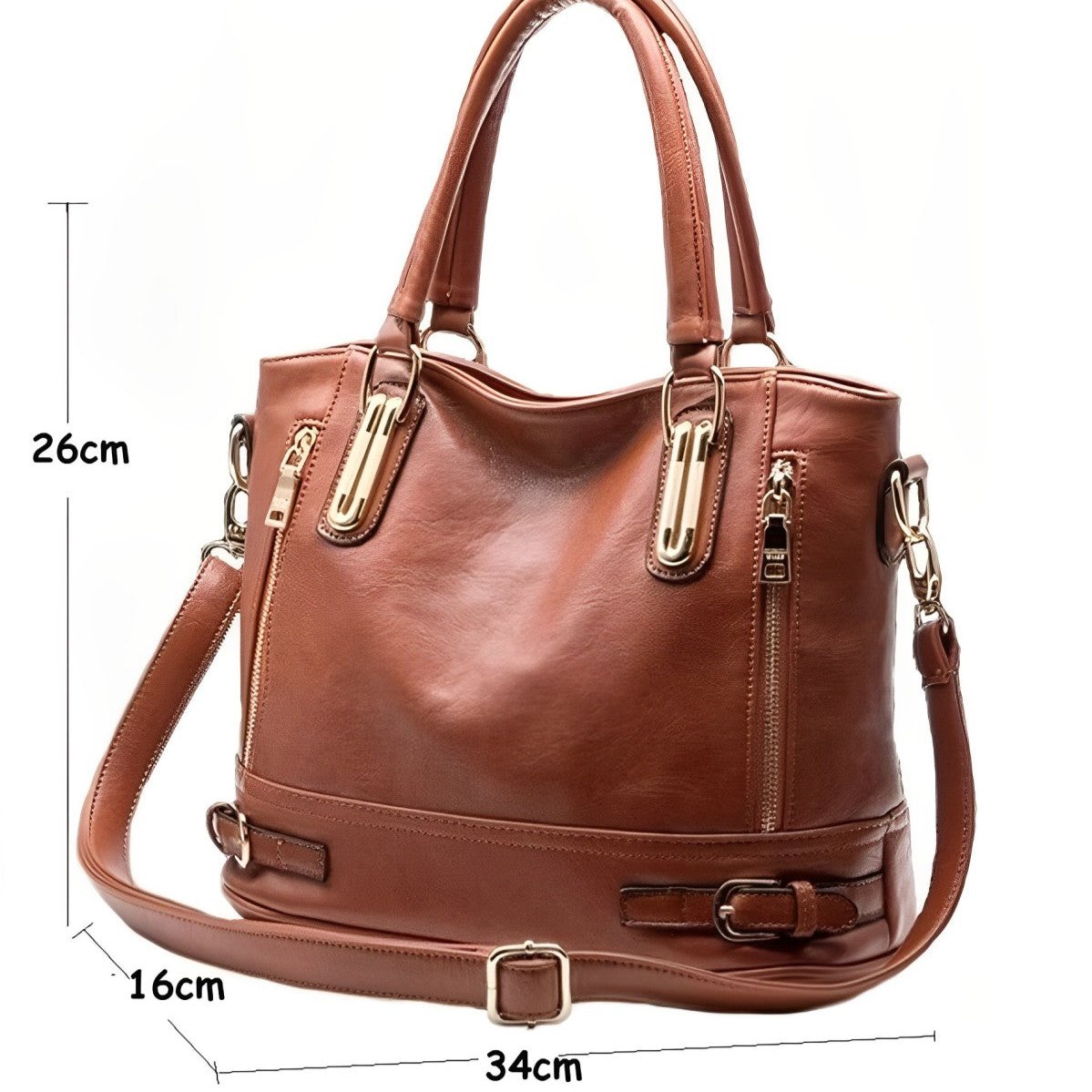 Sophie Vintage Stijl PU Leren Crossbody Handtas Elegante Klassieke Schoudertas