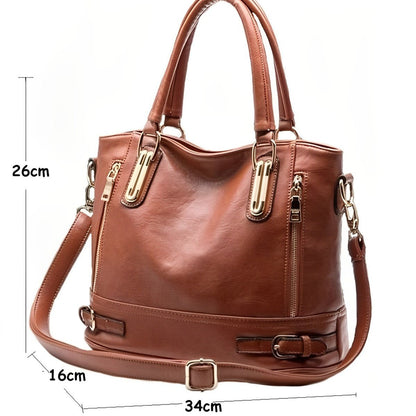 Sophie Vintage Stijl PU Leren Crossbody Handtas Elegante Klassieke Schoudertas