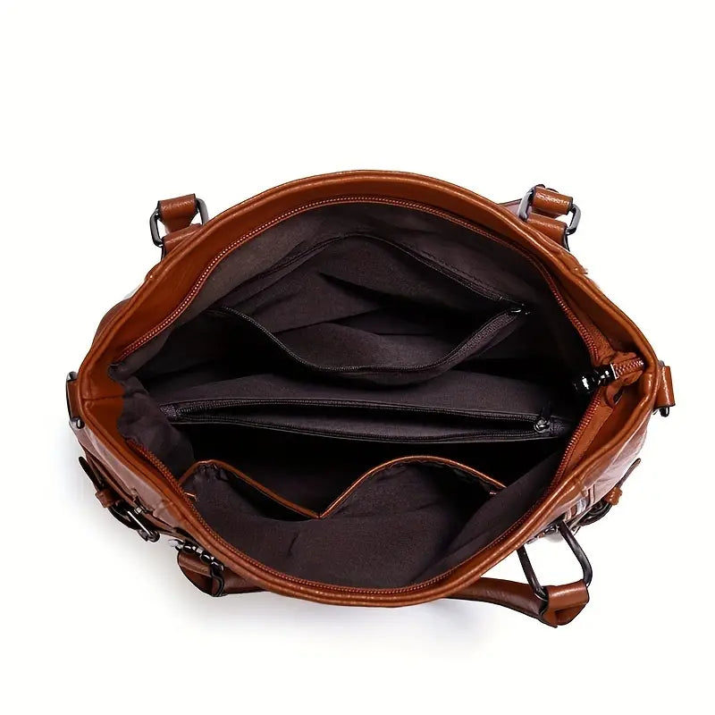 Sophie Vintage Stijl PU Leren Crossbody Handtas Elegante Klassieke Schoudertas