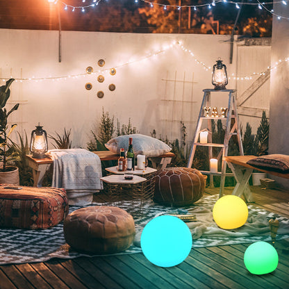 Zonnebol buitenlamp met warme LED-gloed voor tuin, terras en pad