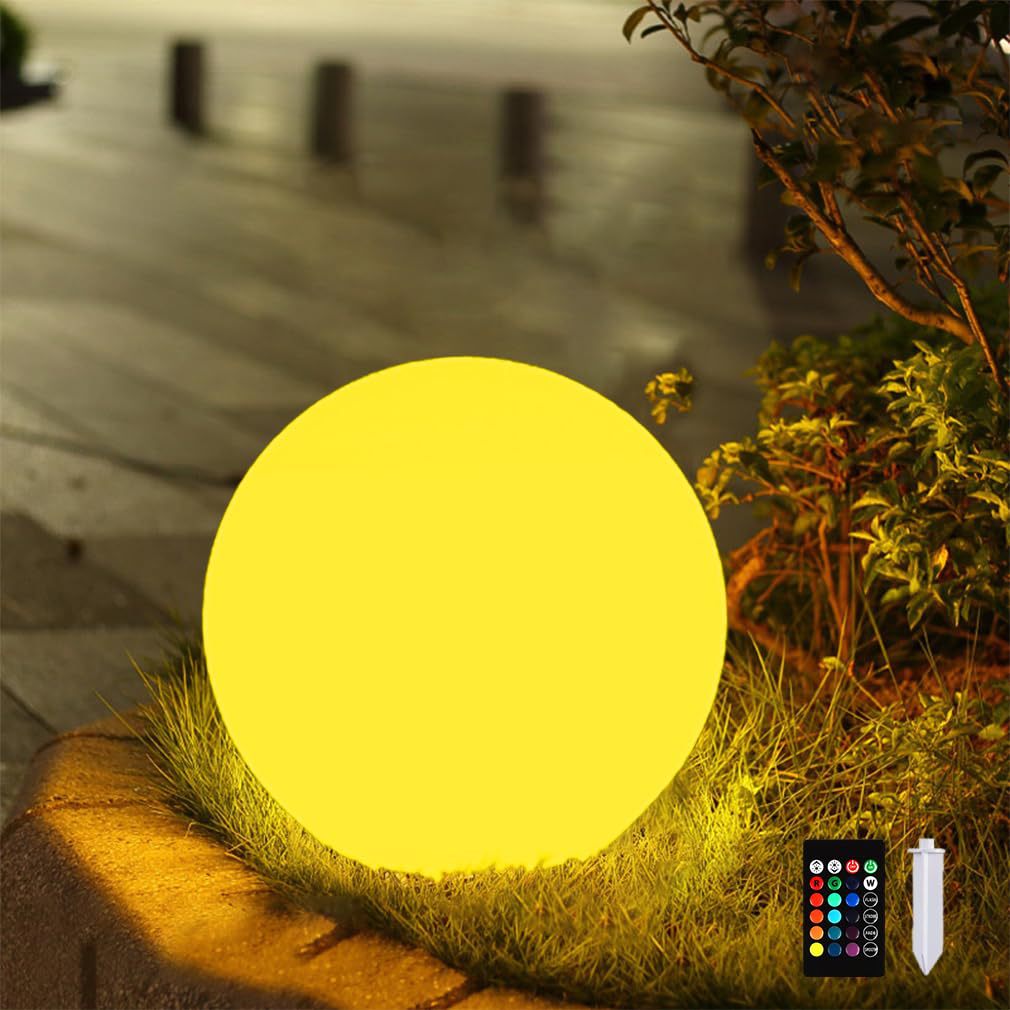 Zonnebol buitenlamp met warme LED-gloed voor tuin, terras en pad