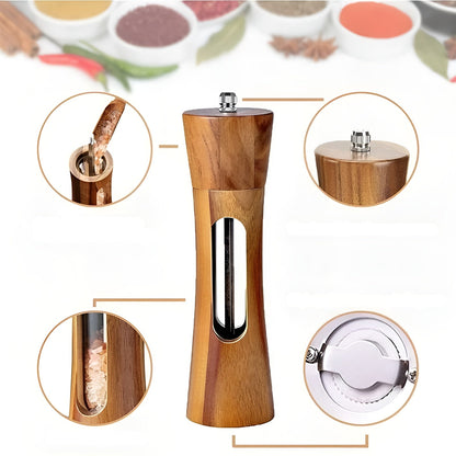 SpiceCraft Zout- en Pepermolen Set – Houten Verstelbare Molen Set
