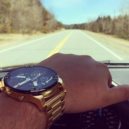 RVS Chronograaf Quartz Horloge Elegante Luxe Herenpolshorloge