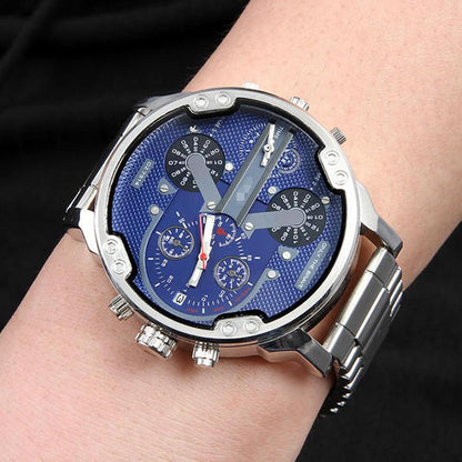 RVS Chronograaf Quartz Horloge Elegante Luxe Herenpolshorloge