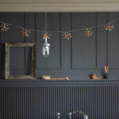 Starburra koperen stervormige lichtsnoer met warme witte gloed voor binnen- en buitendecoratie