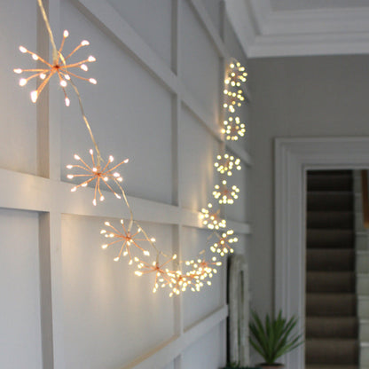 Starburra koperen stervormige lichtsnoer met warme witte gloed voor binnen- en buitendecoratie
