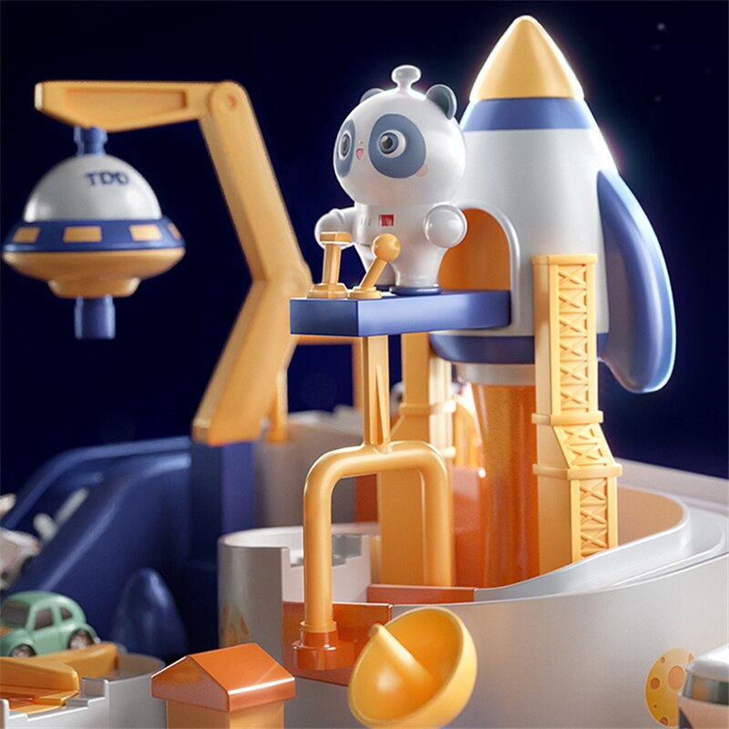 Startrack Montessori racebaan educatieve auto-speelset voor kinderen