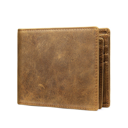 StitchCraft heren leren RFID bifold portemonnee slank ontwerp