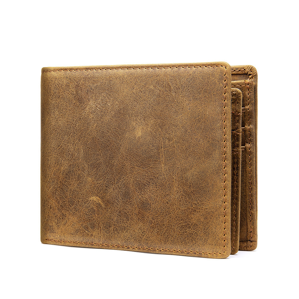 StitchCraft heren leren RFID bifold portemonnee slank ontwerp
