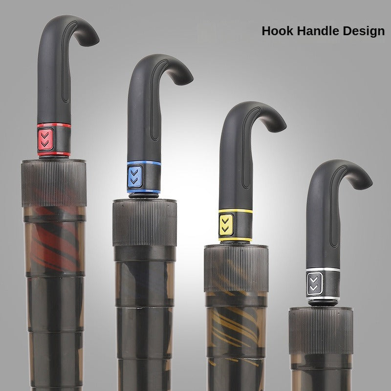 StormShield winddichte paraplu met gebogen handvat duurzaam ontwerp