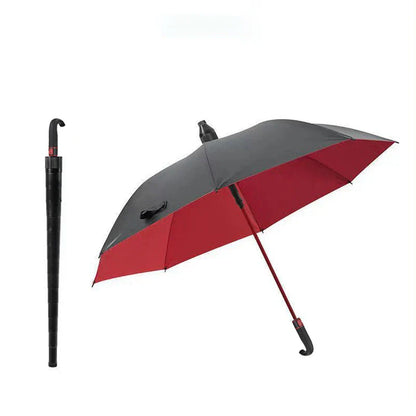 StormShield winddichte paraplu met gebogen handvat duurzaam ontwerp