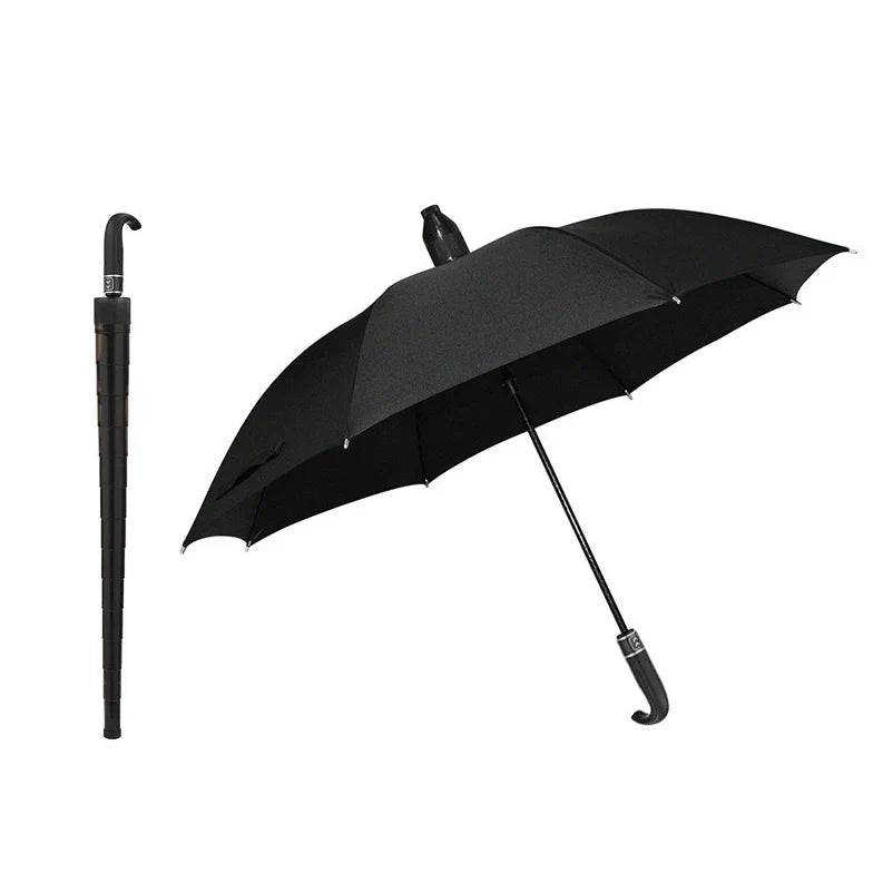 StormShield winddichte paraplu met gebogen handvat duurzaam ontwerp
