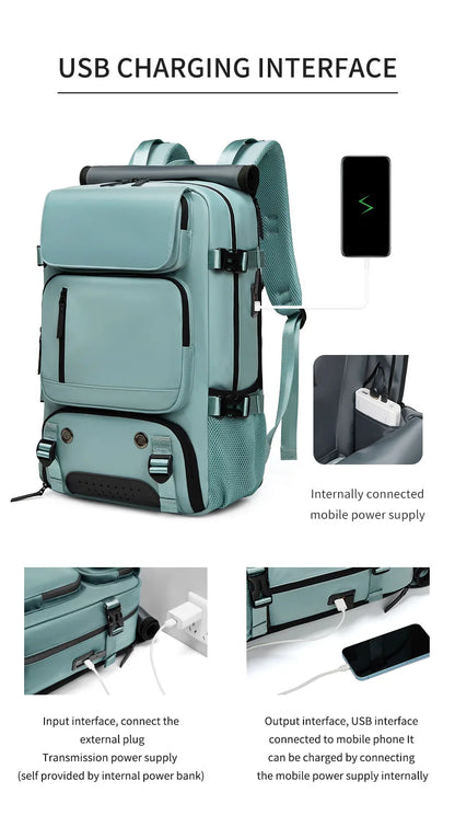 TRAVELMAX Waterdichte Reistas met USB Opladen en Schoenenvak