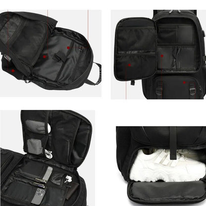Tech Trek Pro 50L tot 80L rugzak met USB-oplaadpoort en laptopvak
