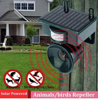 TerraGuard Zonne-Energie Vogelverjager met PIR Bewegingssensor en Geluidsafschrikker