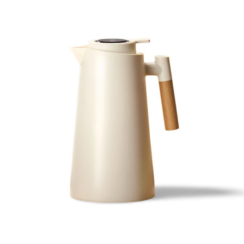 ThermoWood geïsoleerde thermoskan met temperatuurweergave