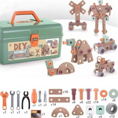 TinyHands Kindergereedschapset voor Rollenspel en Leren met Speelgoedgereedschap en Koffer