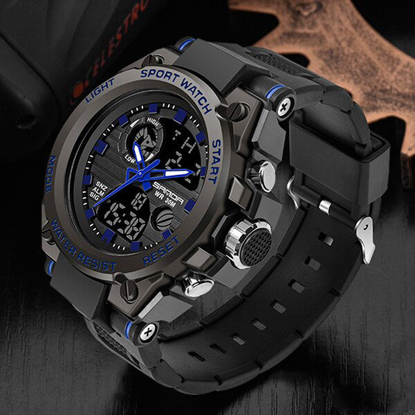 TitanGuard Militair Herenhorloge Robuust Analoog Digitaal Multifunctioneel Horloge