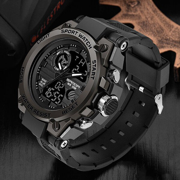 TitanGuard Militair Herenhorloge Robuust Analoog Digitaal Multifunctioneel Horloge