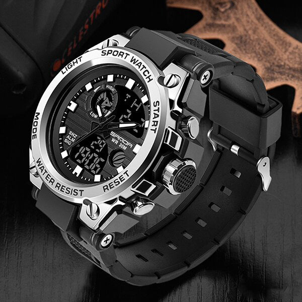 TitanGuard Militair Herenhorloge Robuust Analoog Digitaal Multifunctioneel Horloge