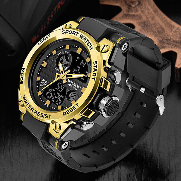 TitanGuard Militair Herenhorloge Robuust Analoog Digitaal Multifunctioneel Horloge