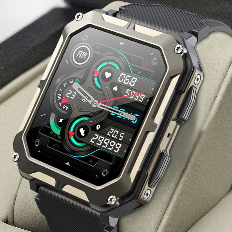 TitanGuard robuuste smartwatch met hartslag- en activiteitsmeting