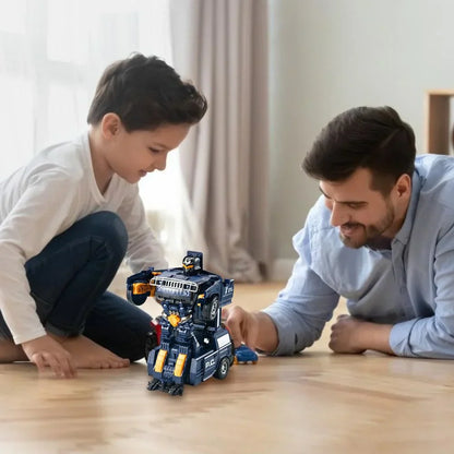 Transformerende Robotauto 2-in-1 Politieauto en Robot Speelgoed met Licht en Geluid