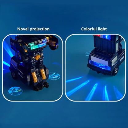 Transformerende Robotauto 2-in-1 Politieauto en Robot Speelgoed met Licht en Geluid