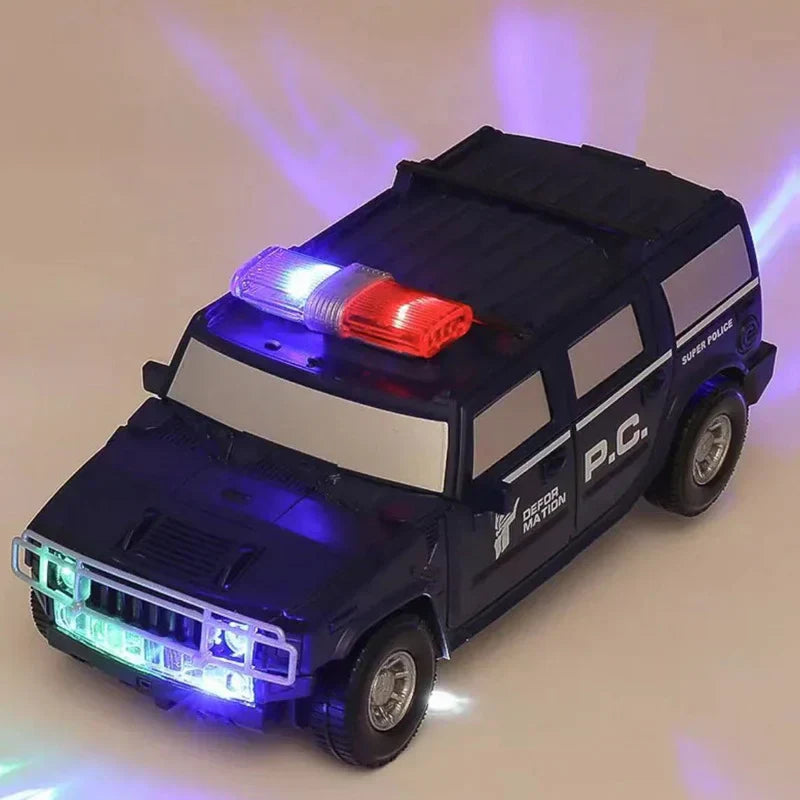 Transformerende Robotauto 2-in-1 Politieauto en Robot Speelgoed met Licht en Geluid