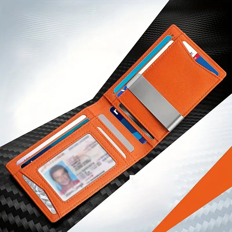 TravelPrime RFID-blokkerende slanke reispasportemonnee koolstoflook bi-fold