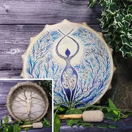 Tree of Life handgemaakte sjamanendrum – meditatie- en klankhelingsinstrument