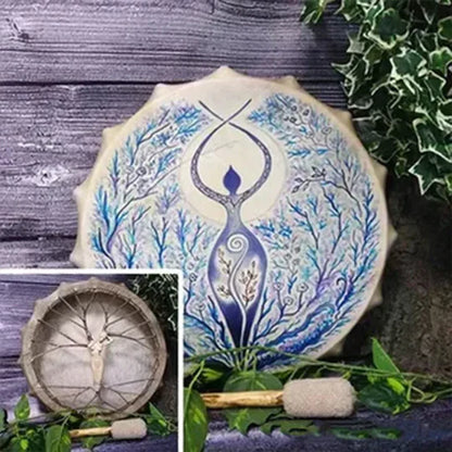 Tree of Life handgemaakte sjamanendrum – meditatie- en klankhelingsinstrument