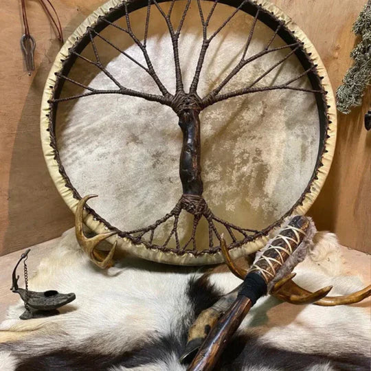 Tree of Life handgemaakte sjamanendrum – meditatie- en klankhelingsinstrument