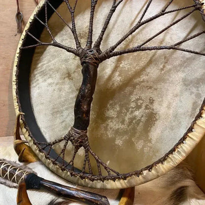 Tree of Life handgemaakte sjamanendrum – meditatie- en klankhelingsinstrument