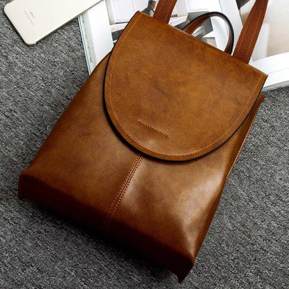 Trendy leren rugzak voor dames stijlvolle dagelijkse reistas