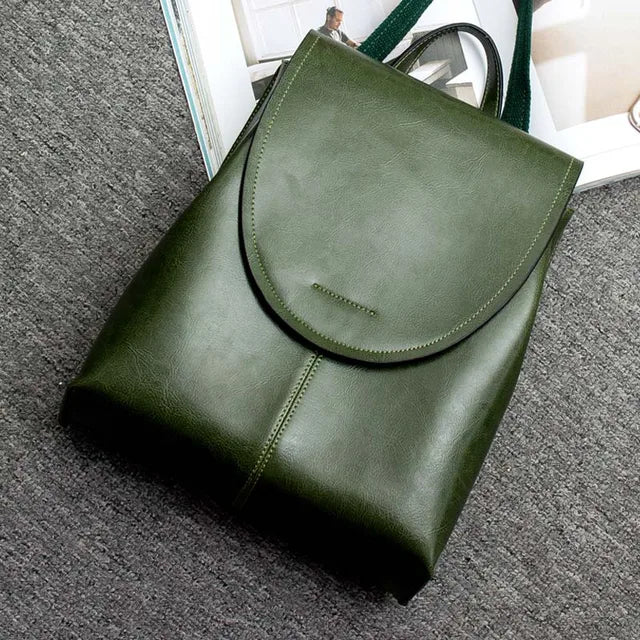 Trendy leren rugzak voor dames stijlvolle dagelijkse reistas