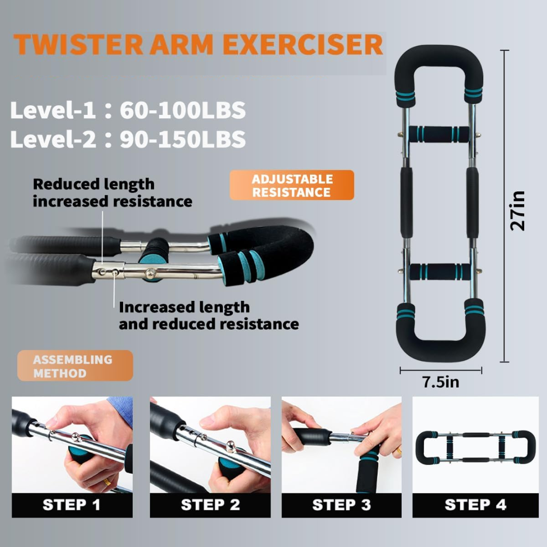 Twister Armtrainer Verstelbare Krachttrainingsstang