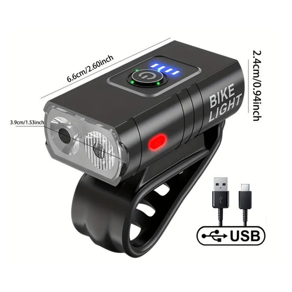 USB oplaadbare LED fietslampenset met waterdichte hoge helderheid