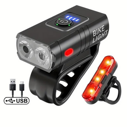 USB oplaadbare LED fietslampenset met waterdichte hoge helderheid